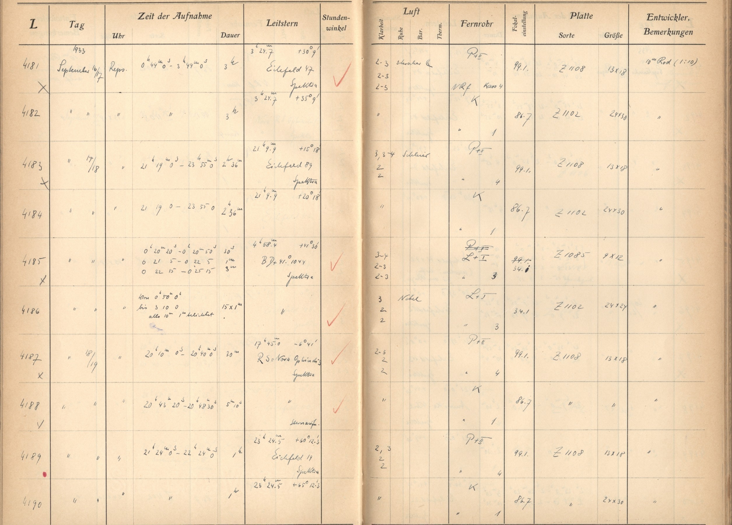 Plattenverzeichnis: ganze Seite04190