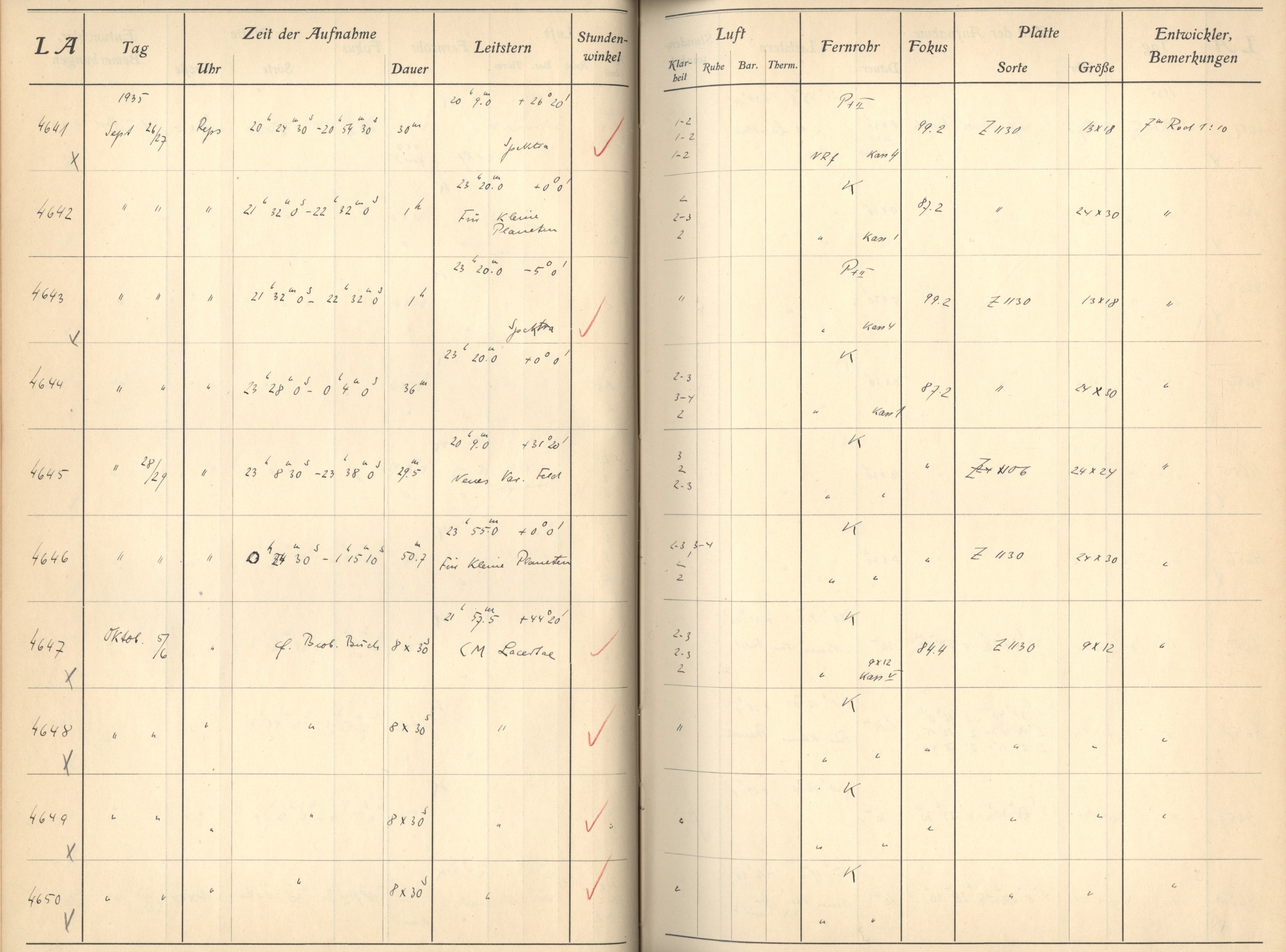 Plattenverzeichnis: ganze Seite04643