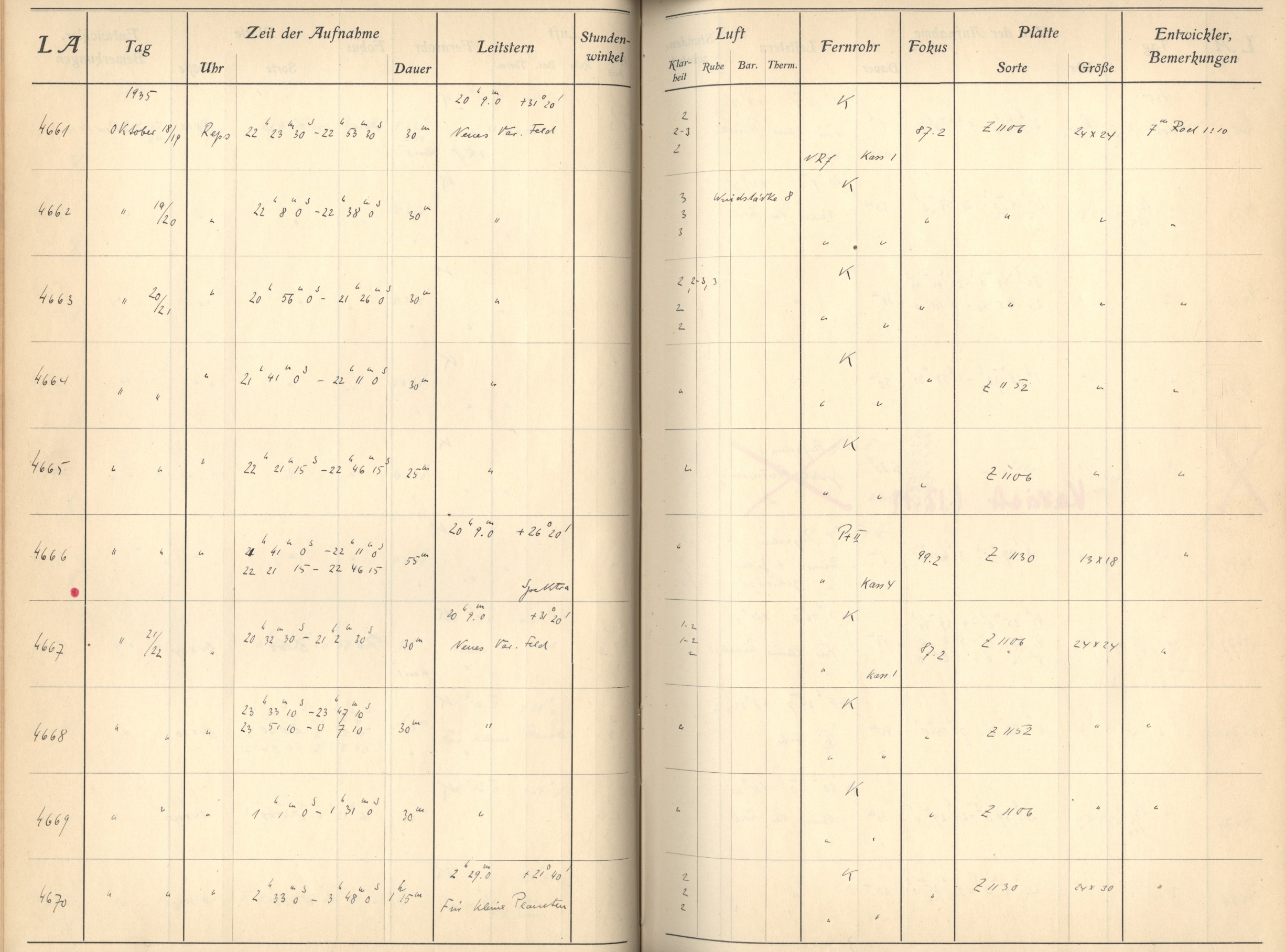Plattenverzeichnis: ganze Seite04669