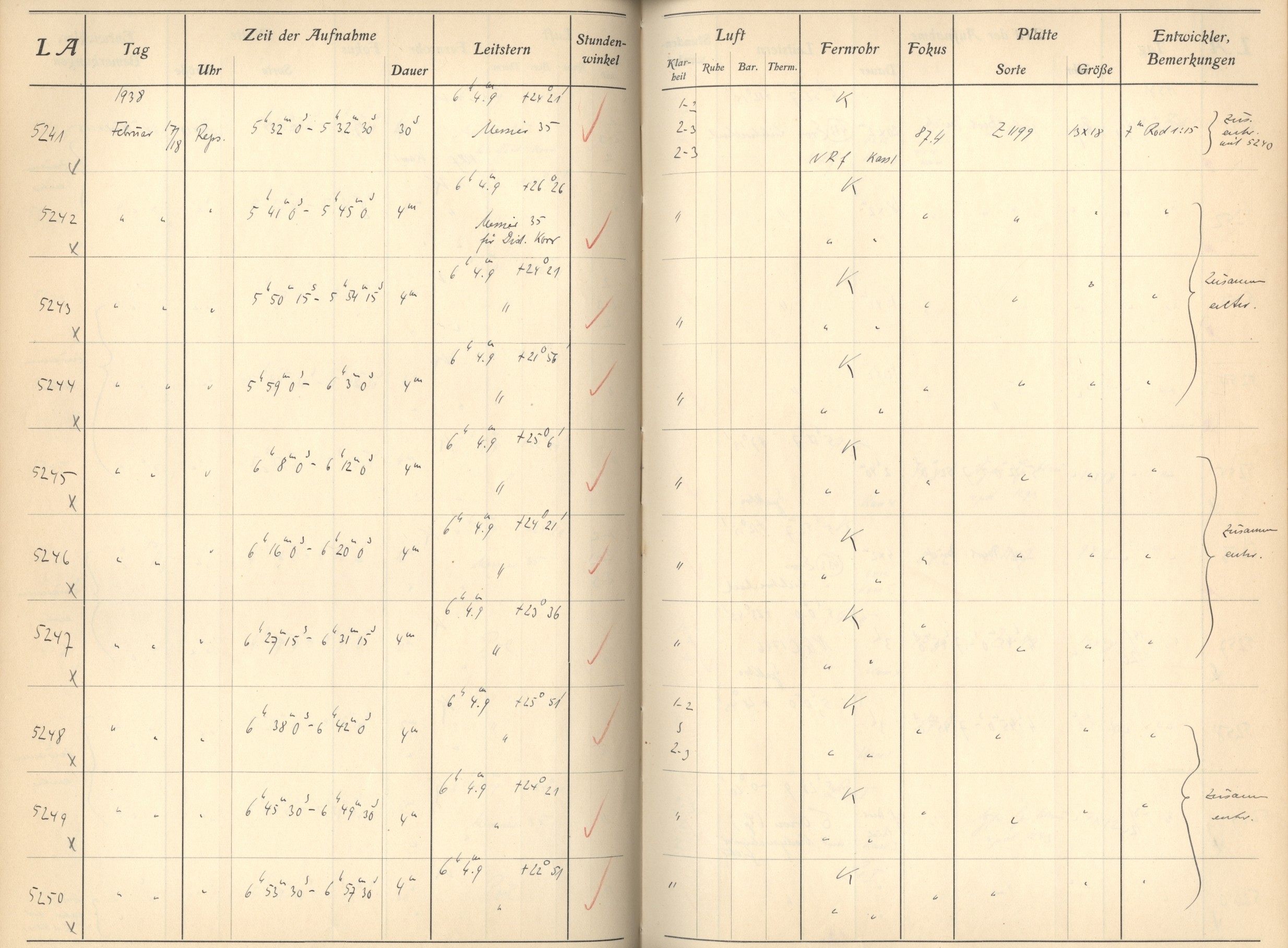 Plattenverzeichnis: ganze Seite05247