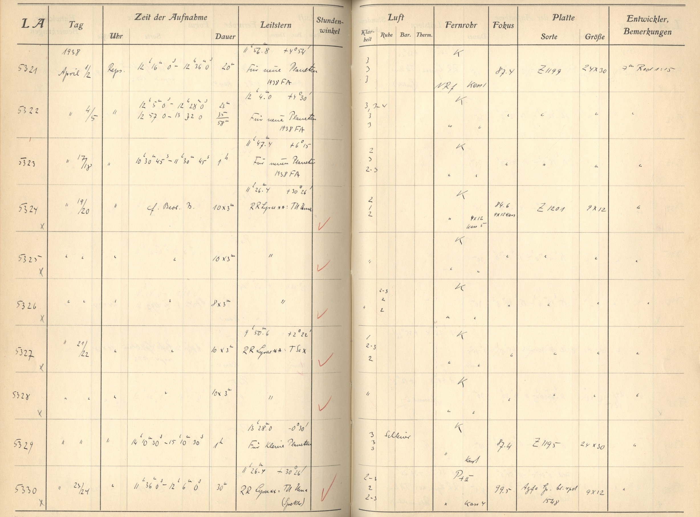 Plattenverzeichnis: ganze Seite05321