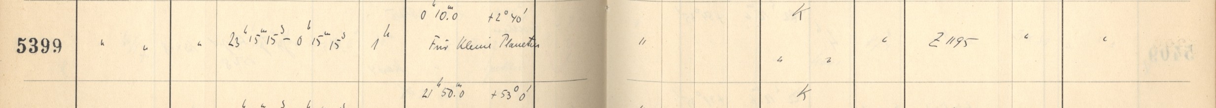 Plattenverzeichnis Eintrag05399