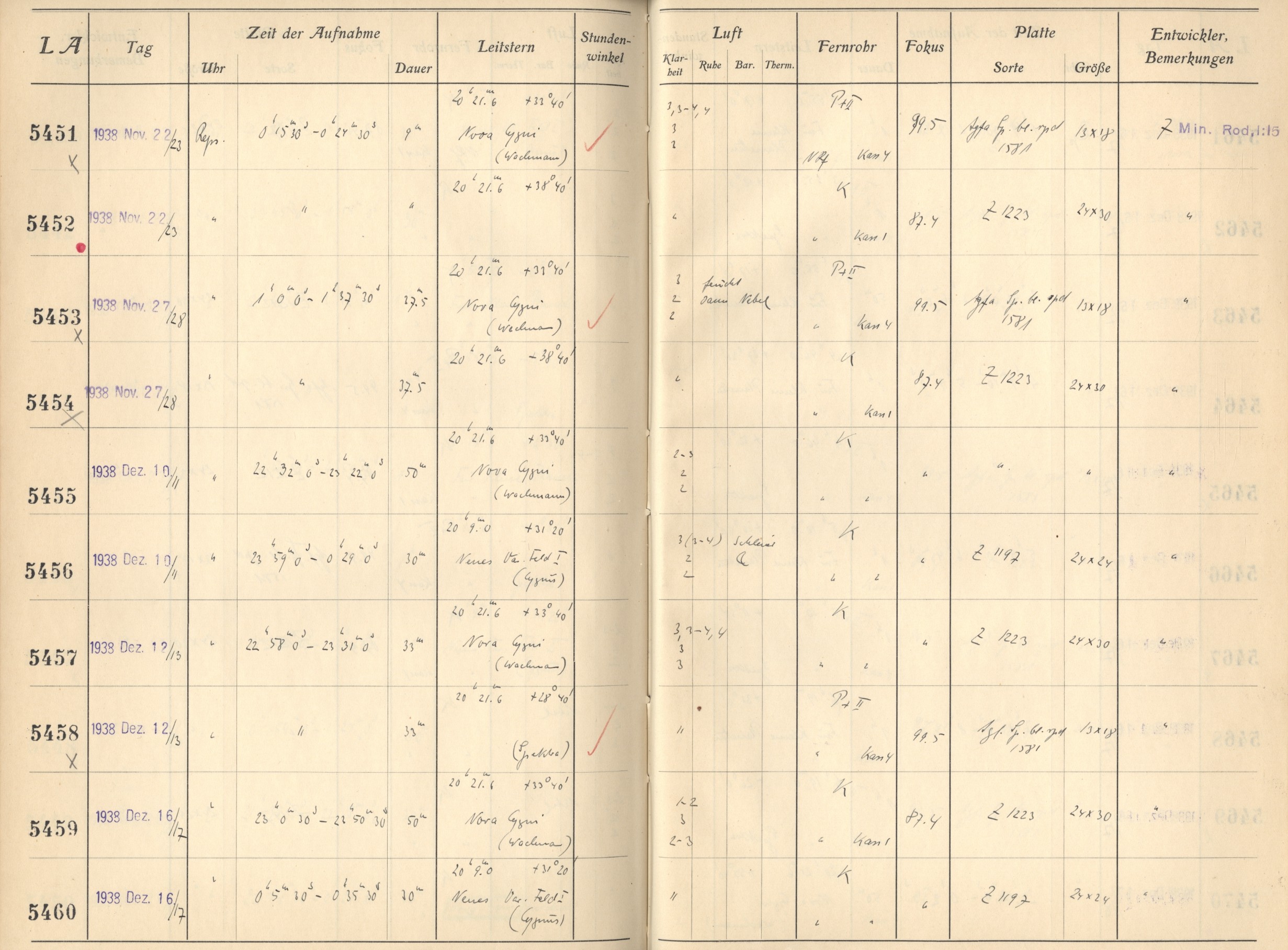 Plattenverzeichnis: ganze Seite05453