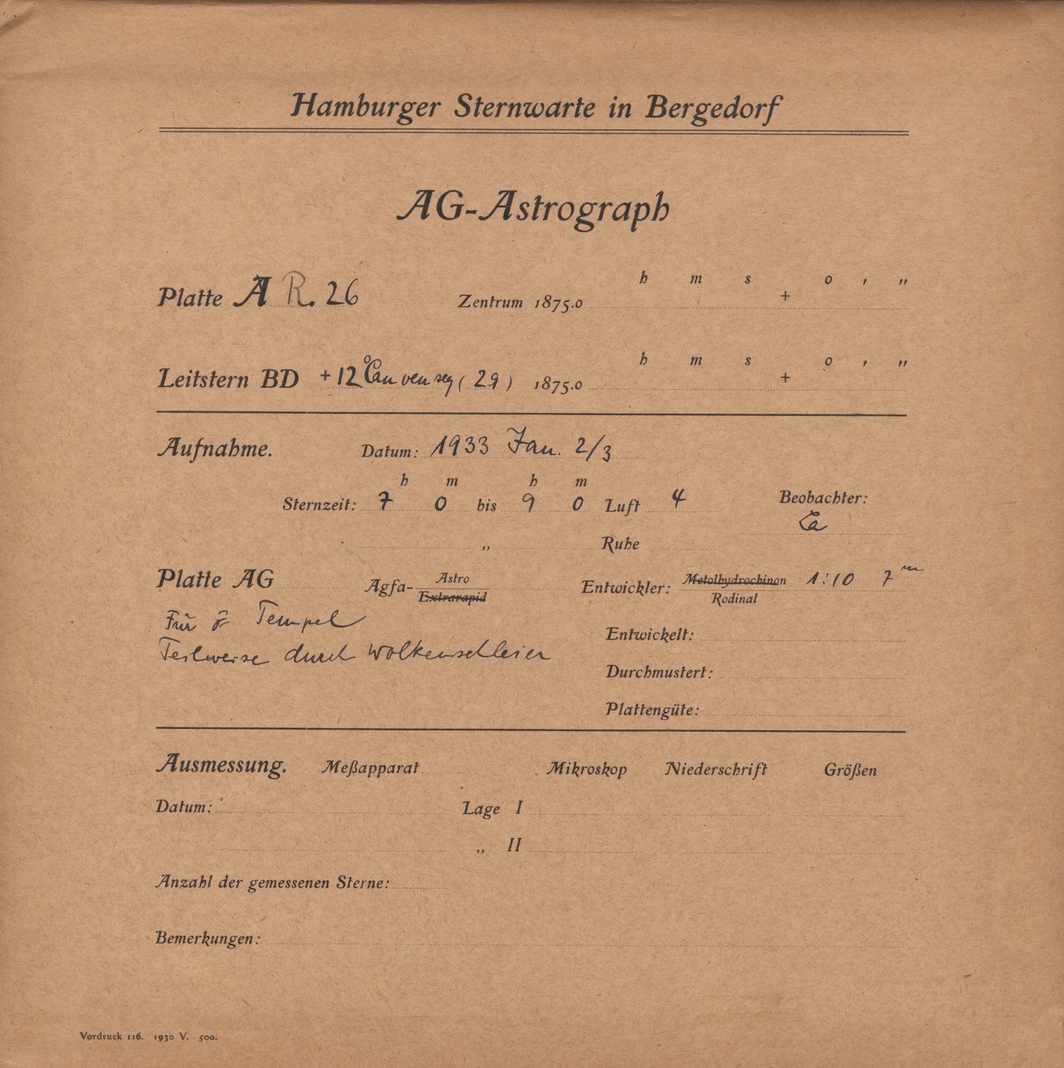 Plattenhuelle RK00026