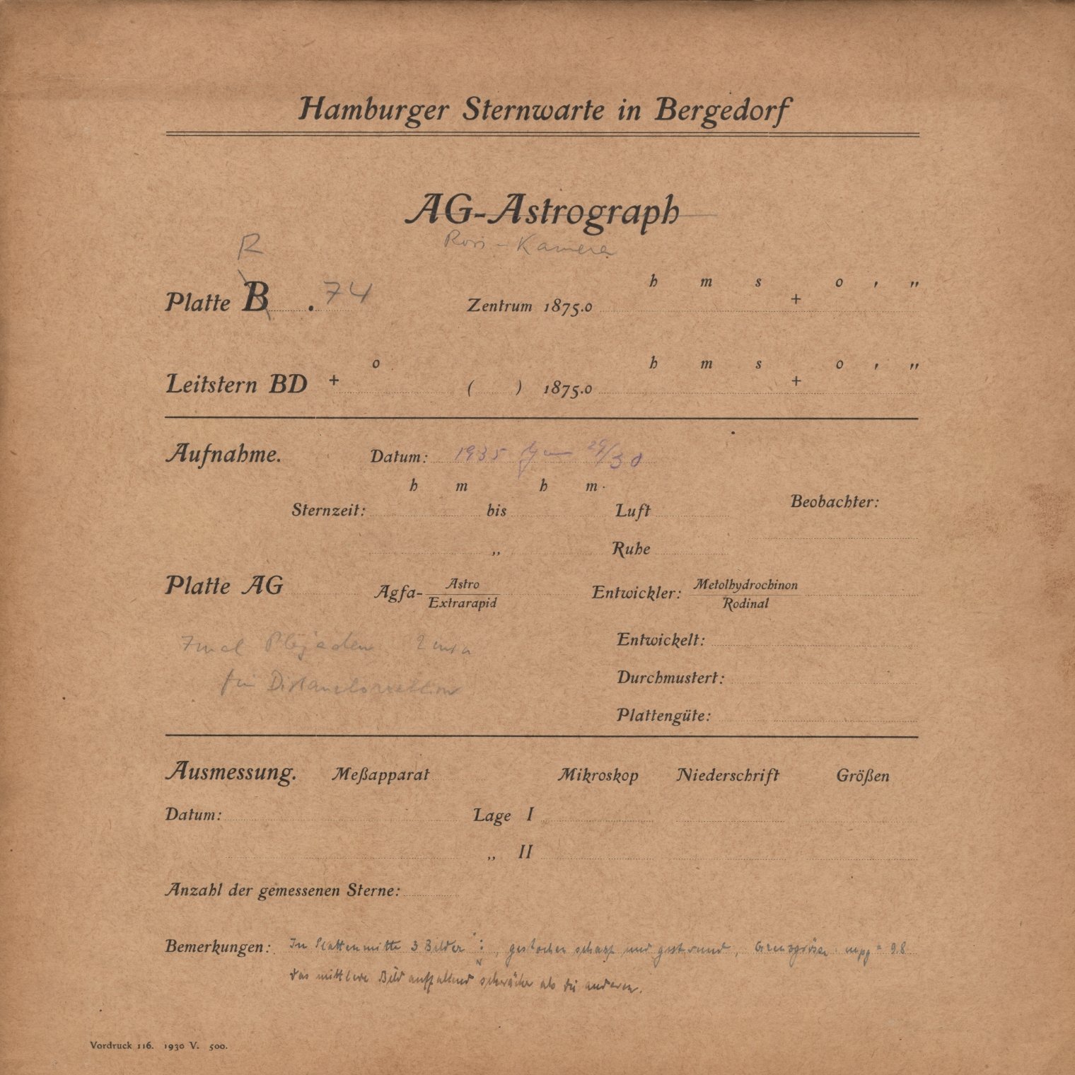 Plattenhuelle RK00074