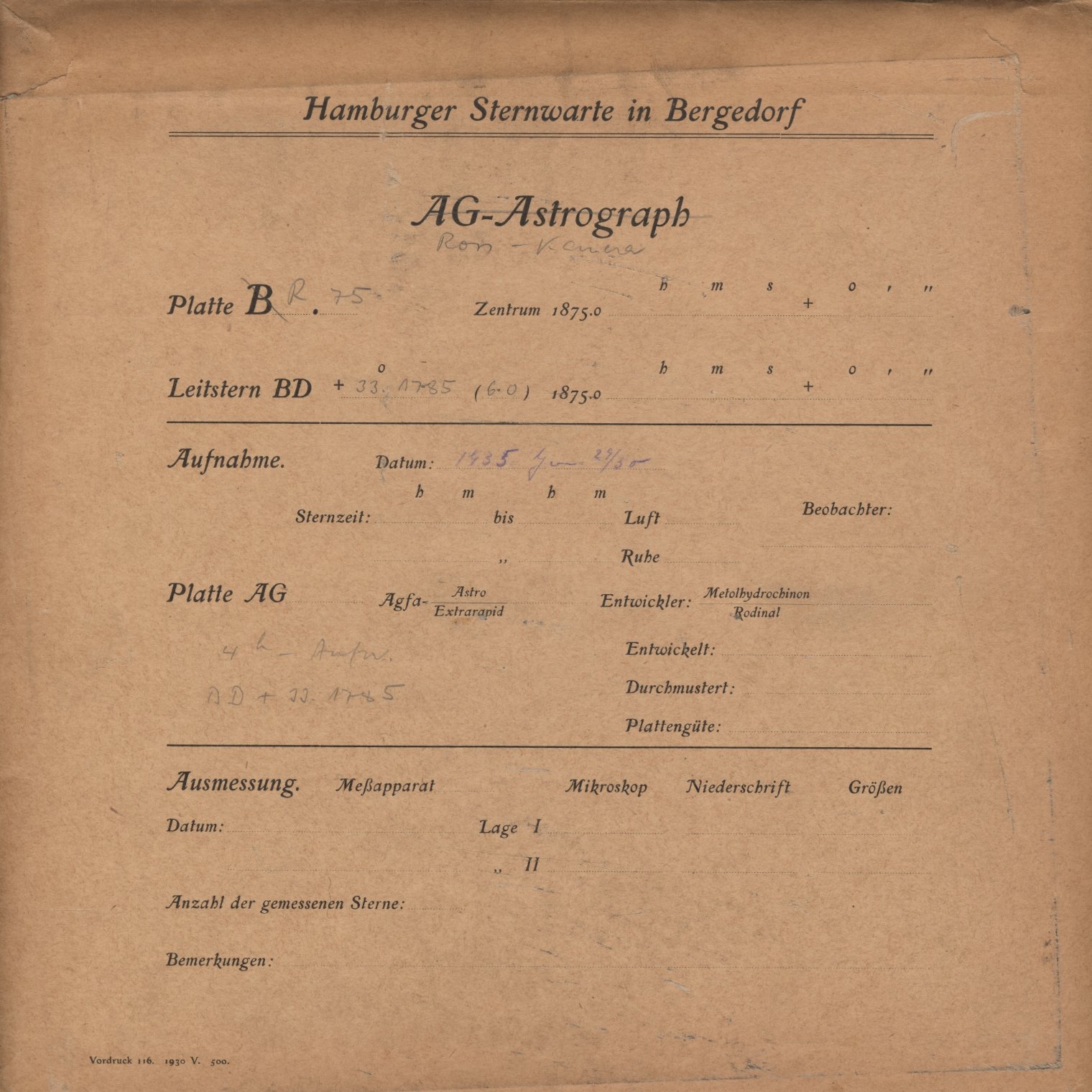 Plattenhuelle RK00075