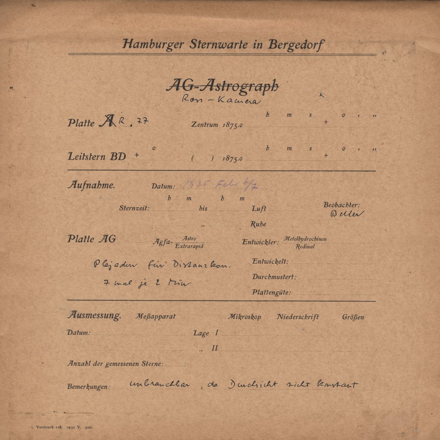 Plattenhuelle RK00077