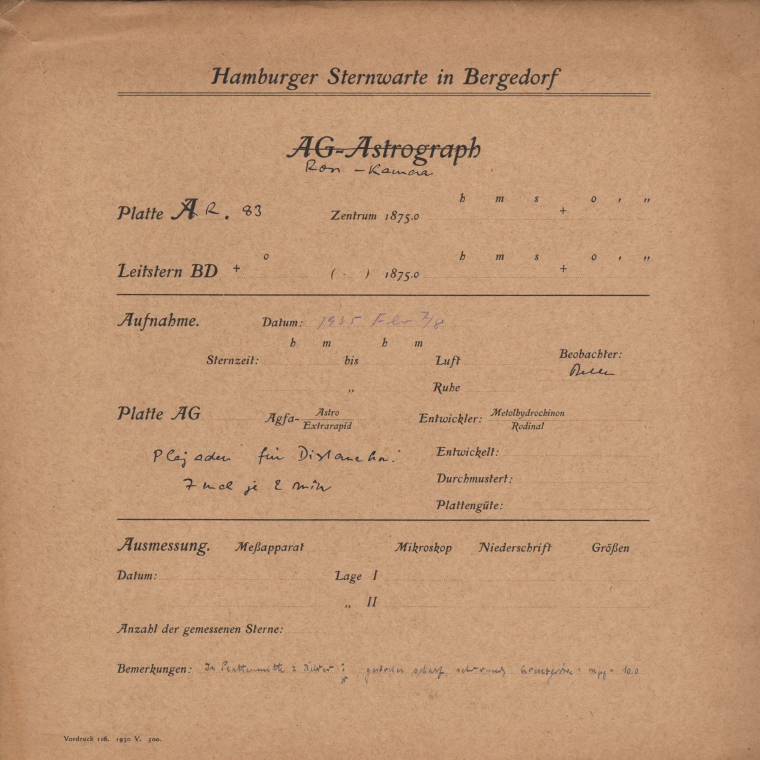 Plattenhuelle RK00083
