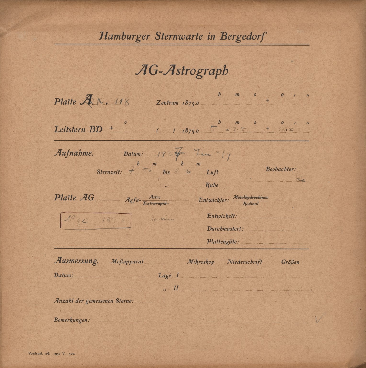 Plattenhuelle RK00118
