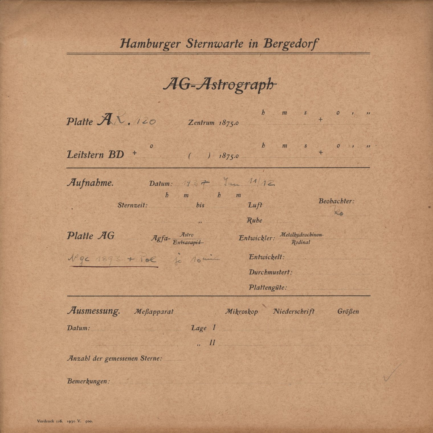 Plattenhuelle RK00120