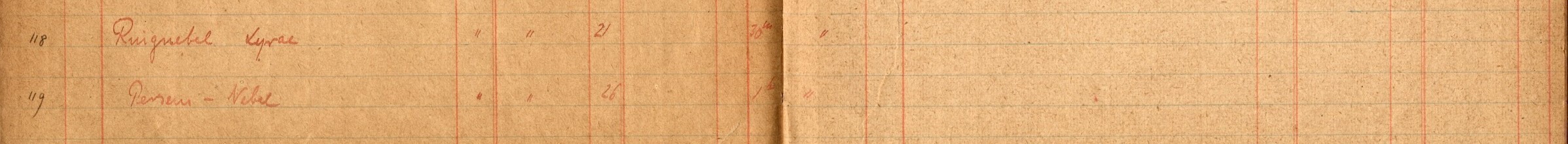 Plattenverzeichnis Eintrag00119