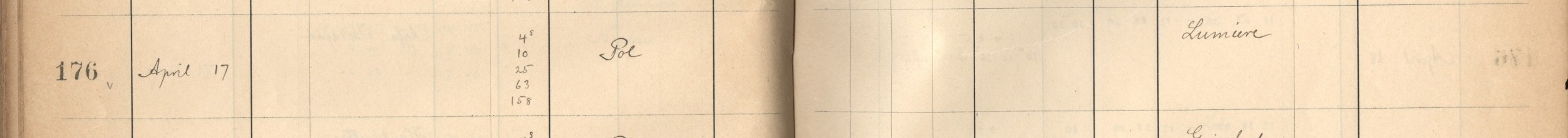 Plattenverzeichnis Eintrag00176