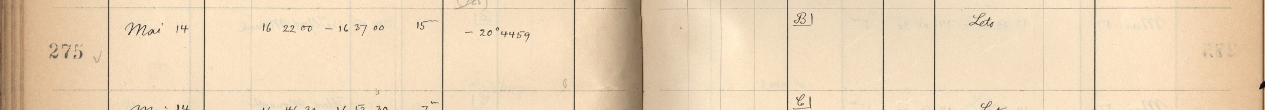 Plattenverzeichnis Eintrag00275