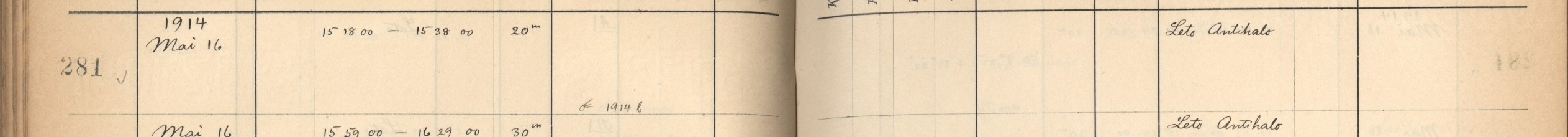 Plattenverzeichnis Eintrag00281