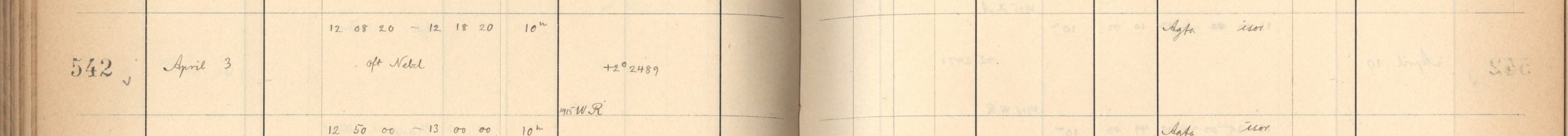 Plattenverzeichnis Eintrag00542