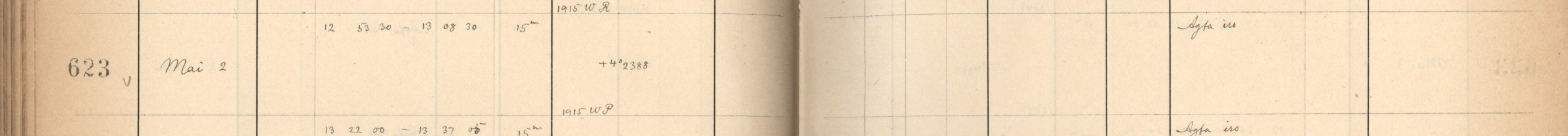Plattenverzeichnis Eintrag00623