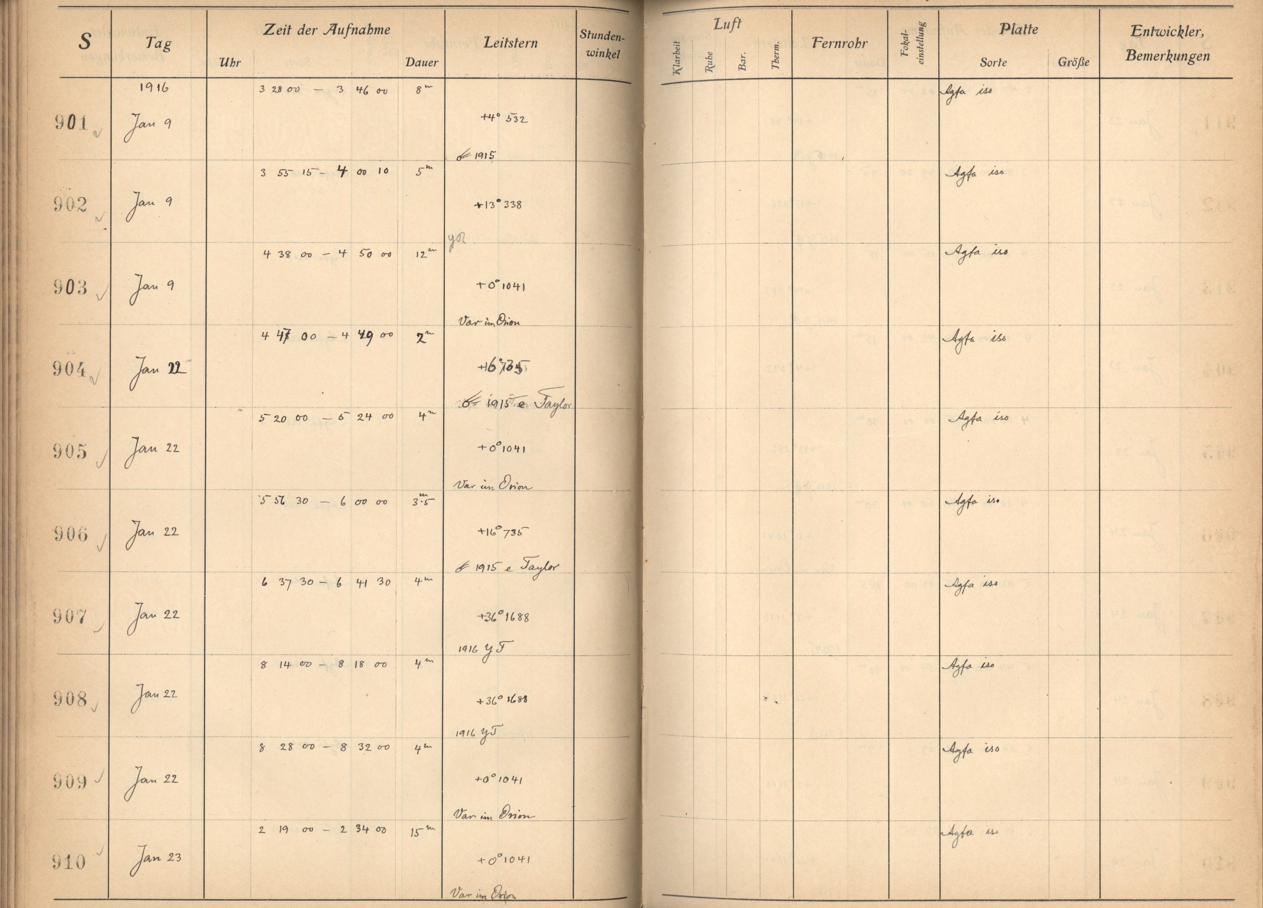 Plattenverzeichnis: ganze Seite00904a