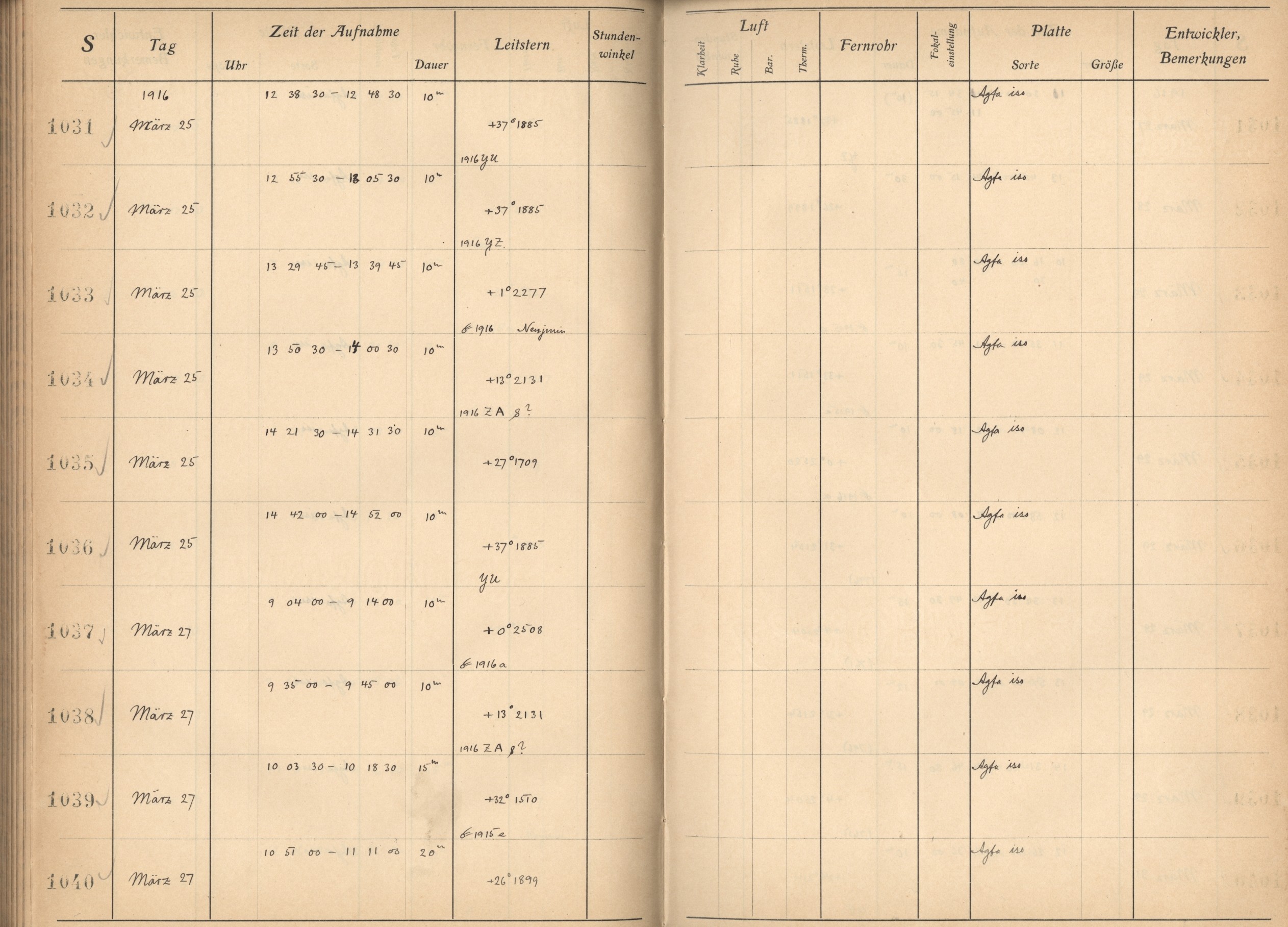 Plattenverzeichnis: ganze Seite01033