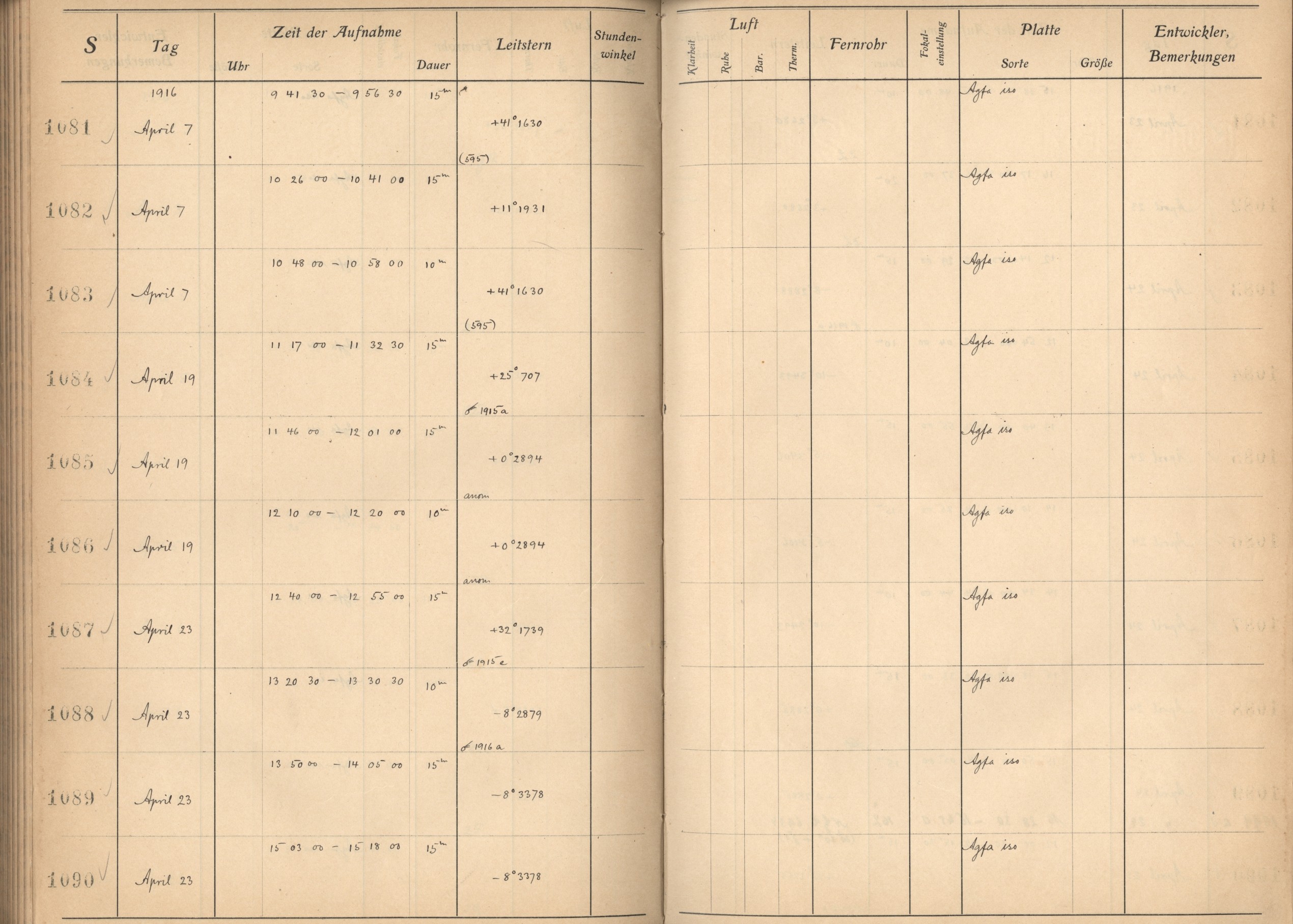 Plattenverzeichnis: ganze Seite01084