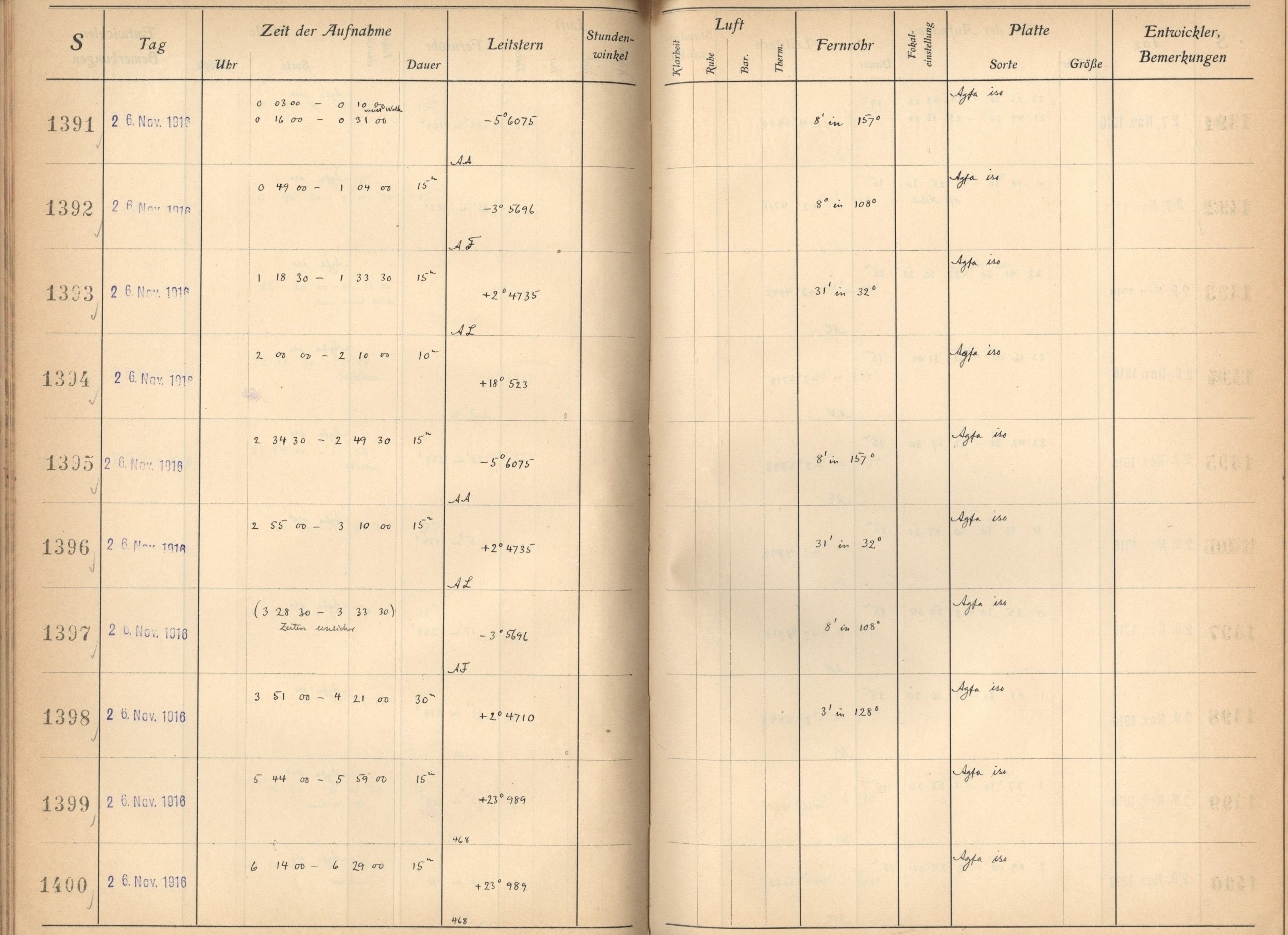 Plattenverzeichnis: ganze Seite01399