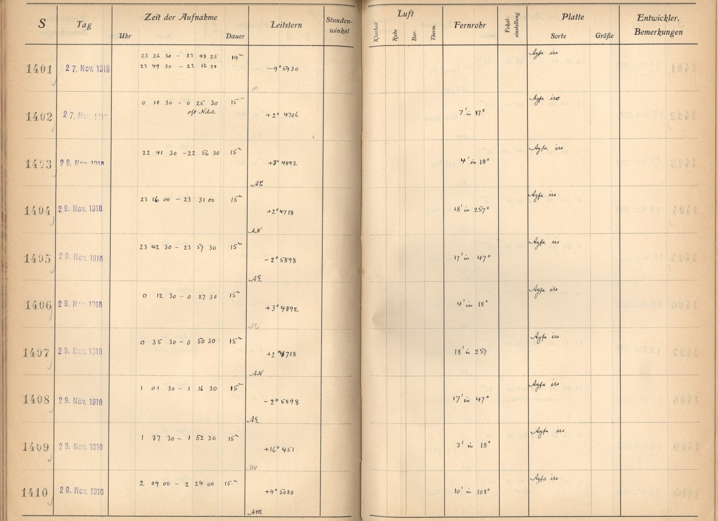 Plattenverzeichnis: ganze Seite01404