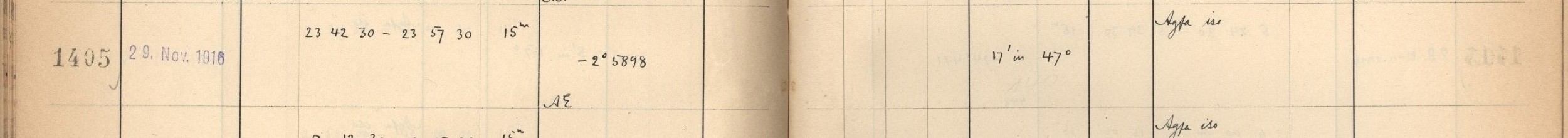 Plattenverzeichnis Eintrag01405