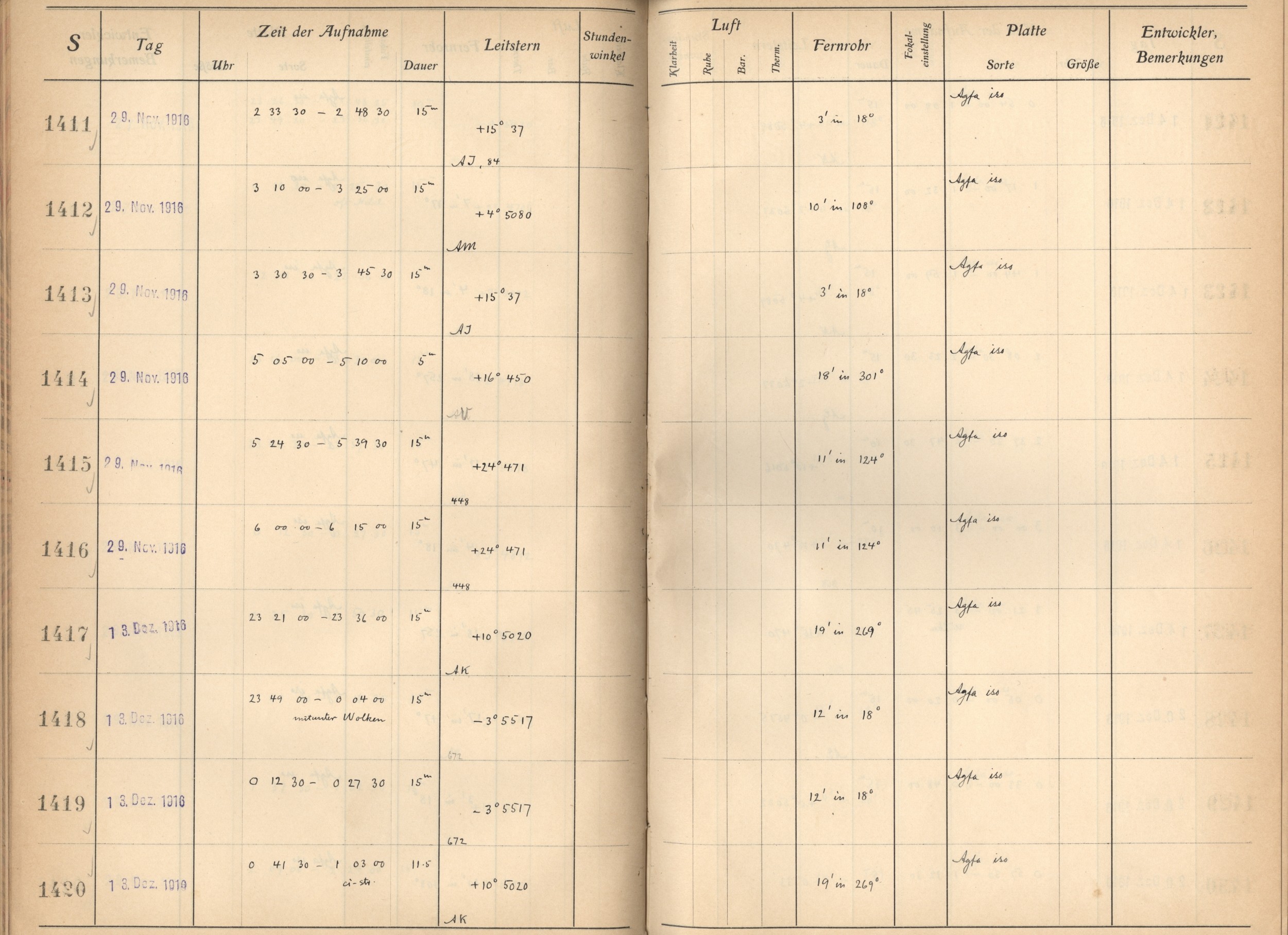 Plattenverzeichnis: ganze Seite01415