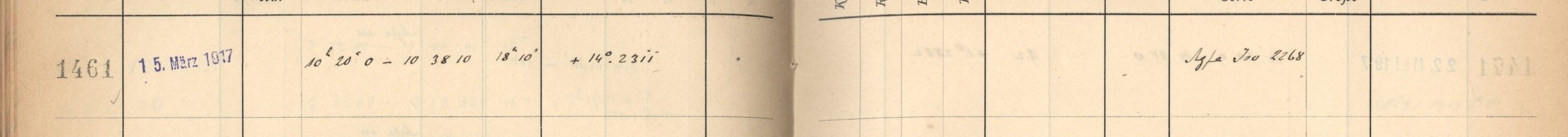 Plattenverzeichnis Eintrag01461