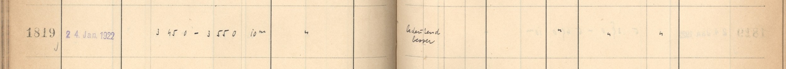 Plattenverzeichnis Eintrag01819