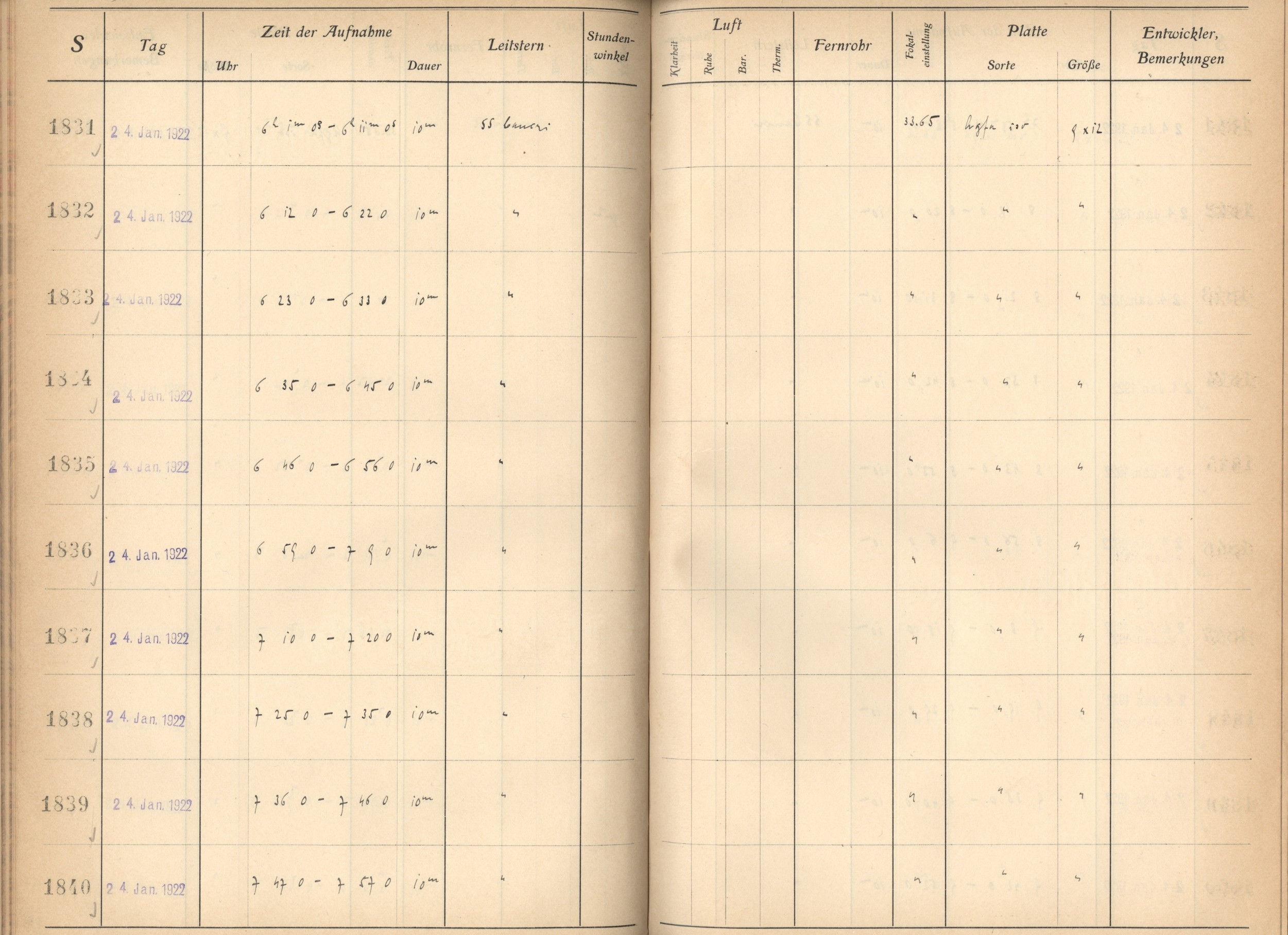 Plattenverzeichnis: ganze Seite01839