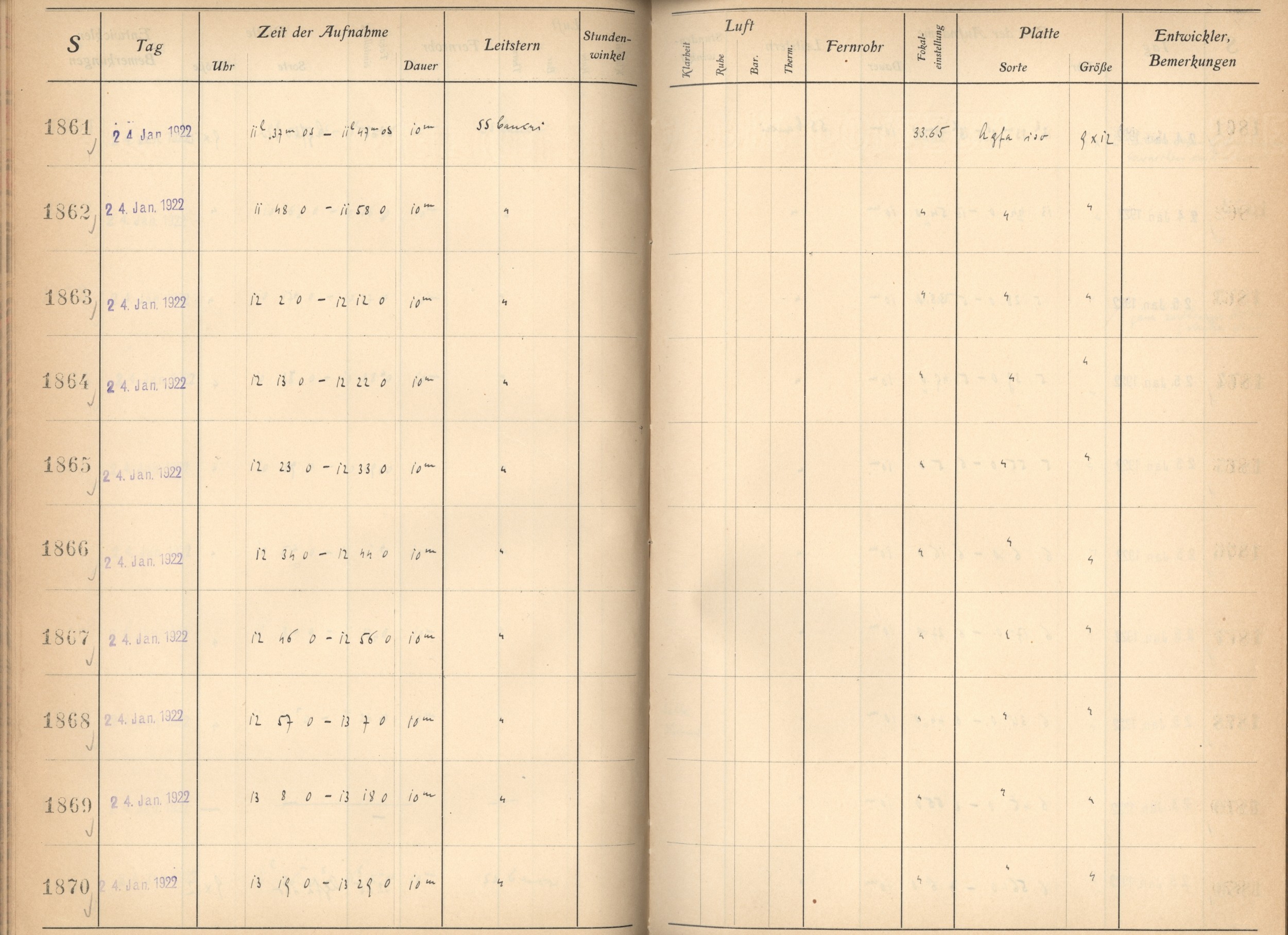 Plattenverzeichnis: ganze Seite01869