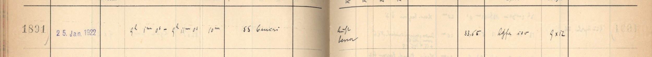 Plattenverzeichnis Eintrag01891