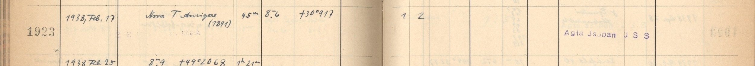 Plattenverzeichnis Eintrag01923