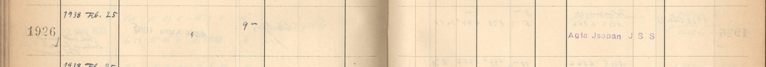 Plattenverzeichnis Eintrag01926