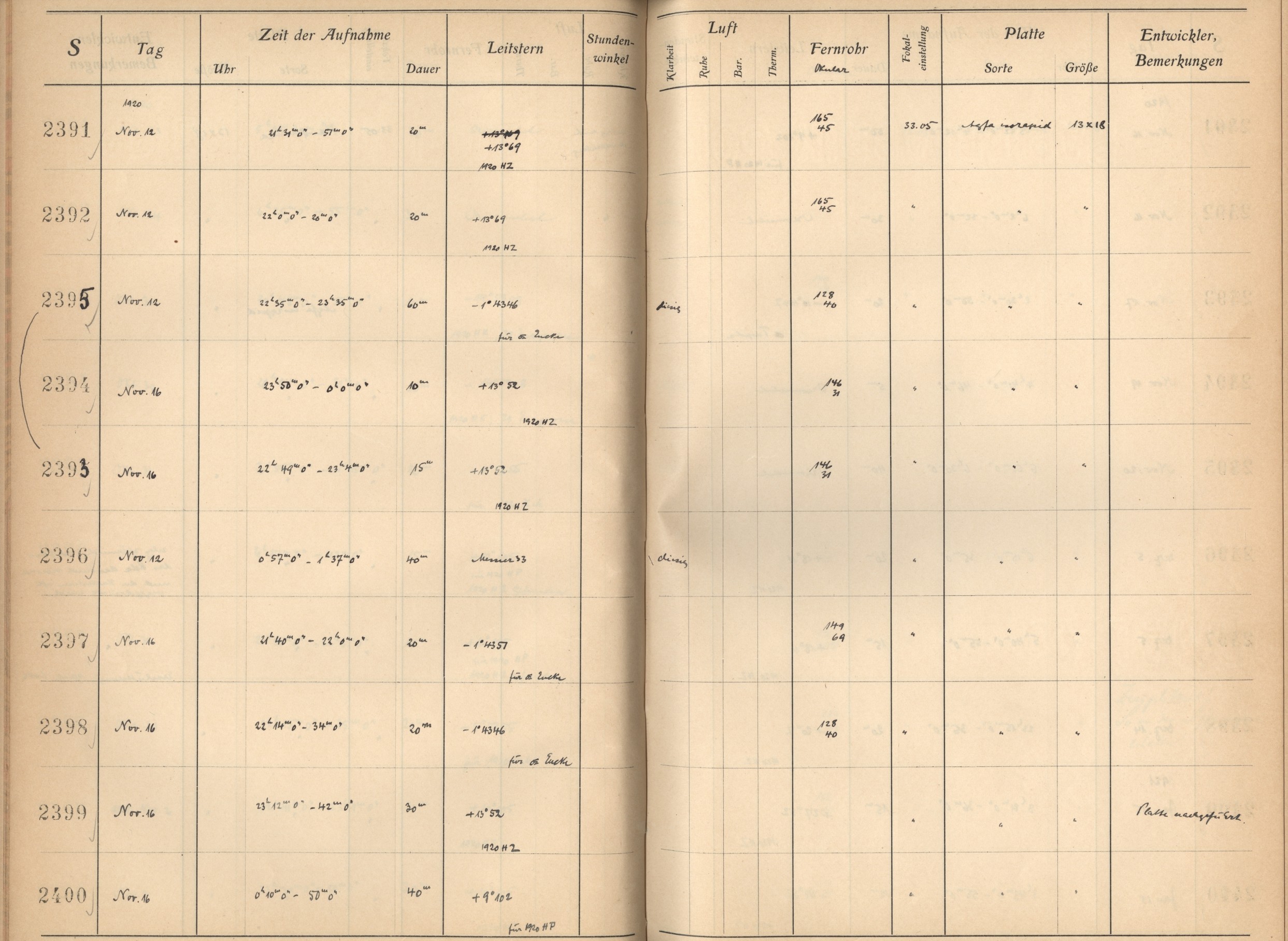 Plattenverzeichnis: ganze Seite02395