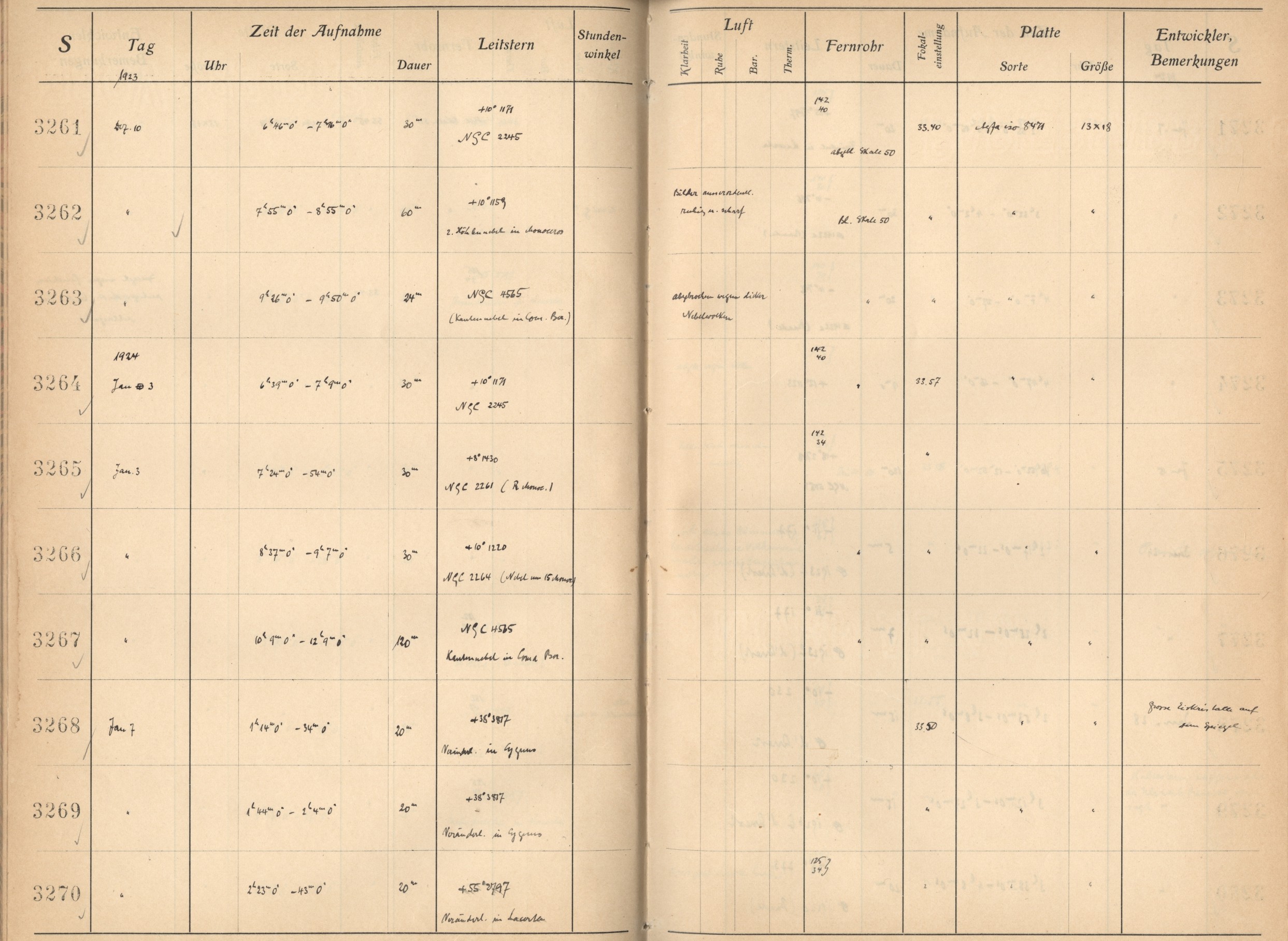 Plattenverzeichnis: ganze Seite03266