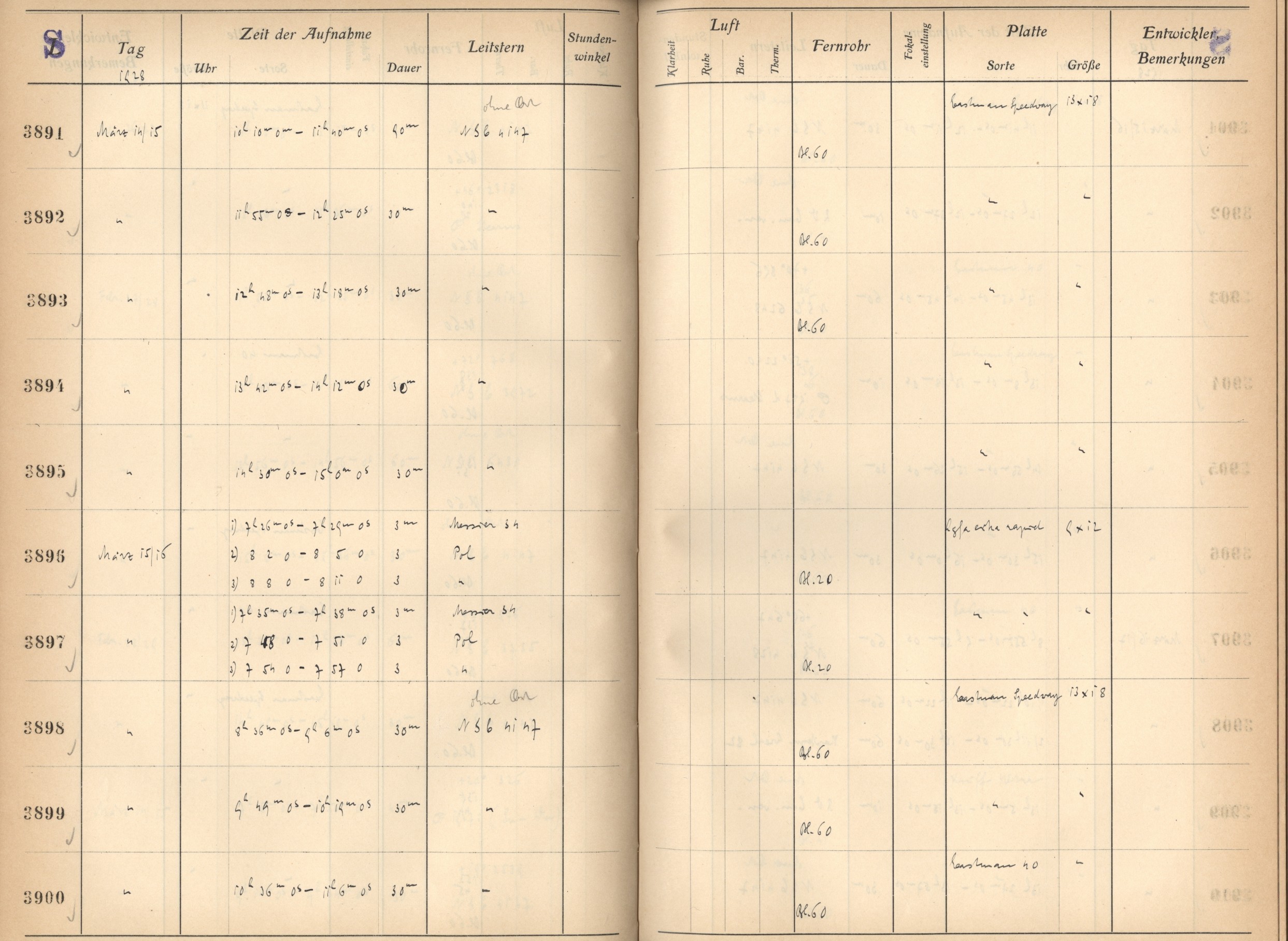 Plattenverzeichnis: ganze Seite03899