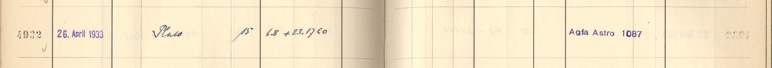 Plattenverzeichnis Eintrag04932