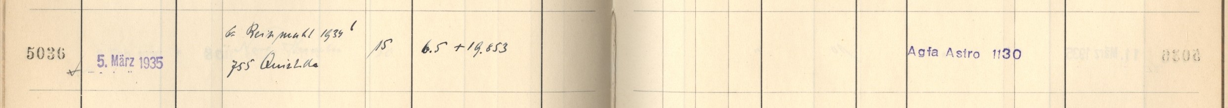 Plattenverzeichnis Eintrag05036