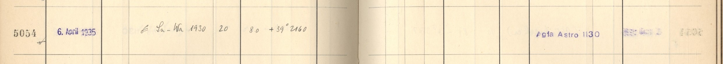 Plattenverzeichnis Eintrag05054