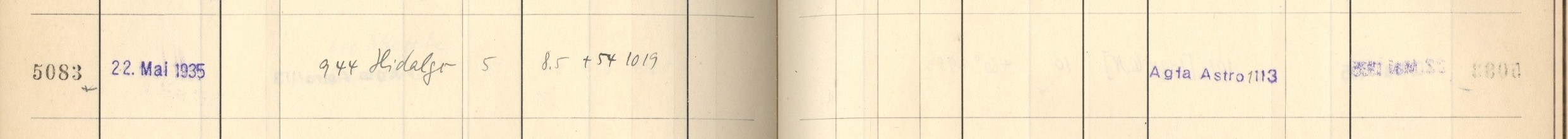 Plattenverzeichnis Eintrag05083
