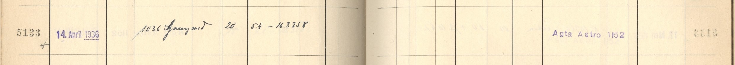 Plattenverzeichnis Eintrag05133