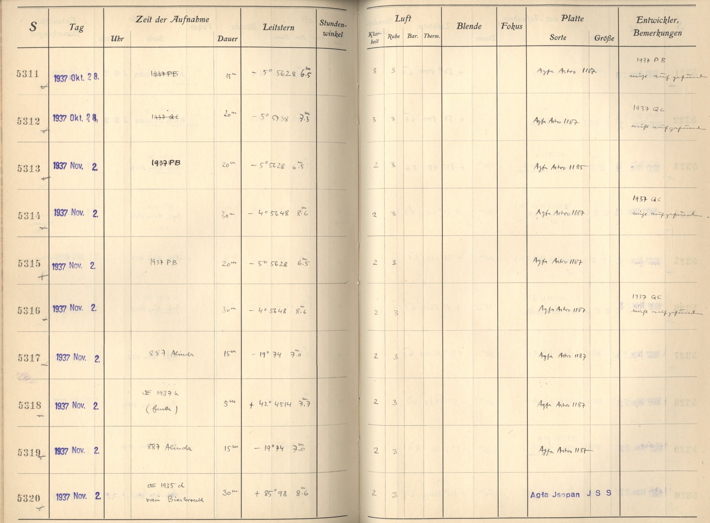Plattenverzeichnis: ganze Seite05312