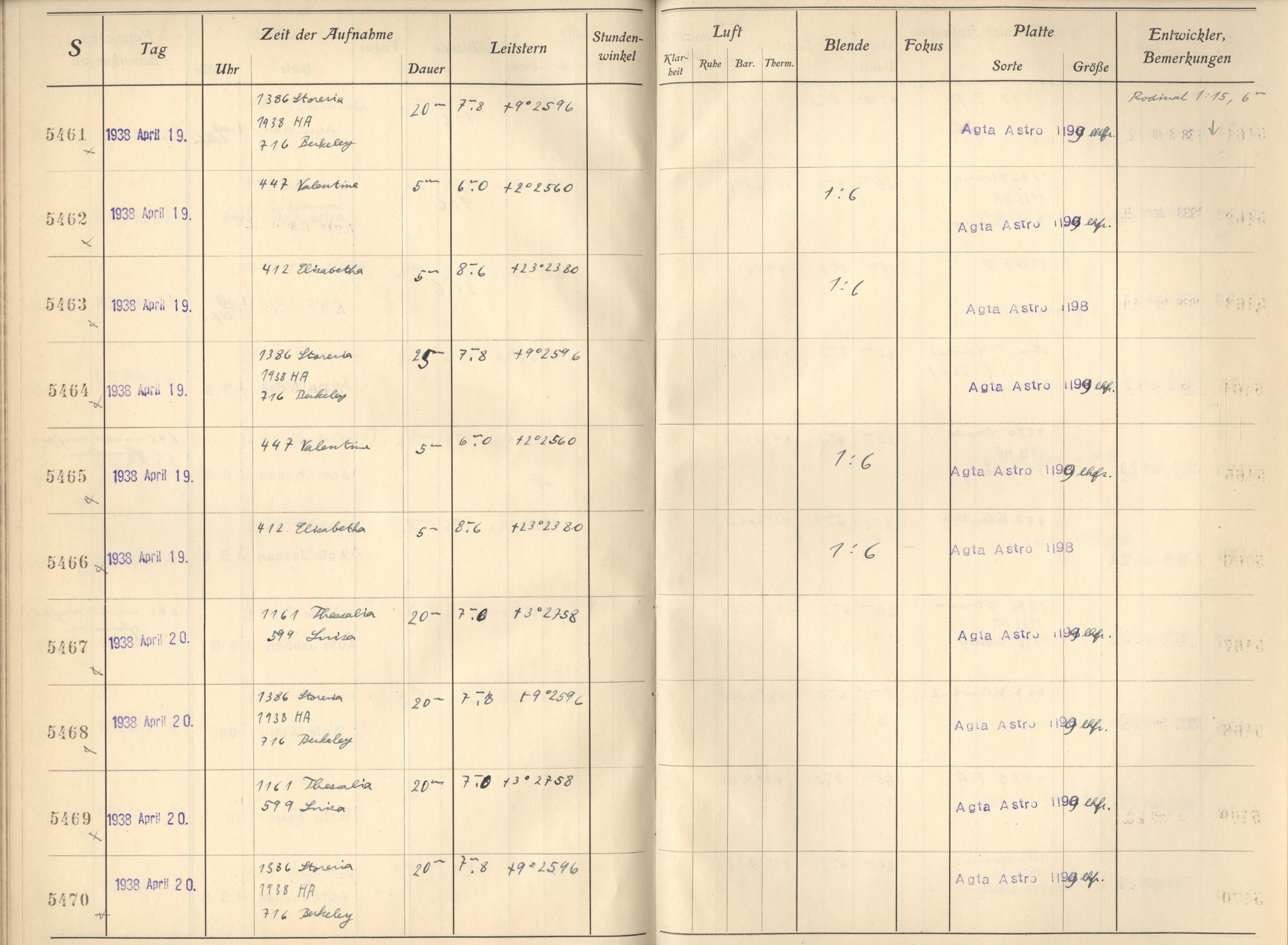 Plattenverzeichnis: ganze Seite05468