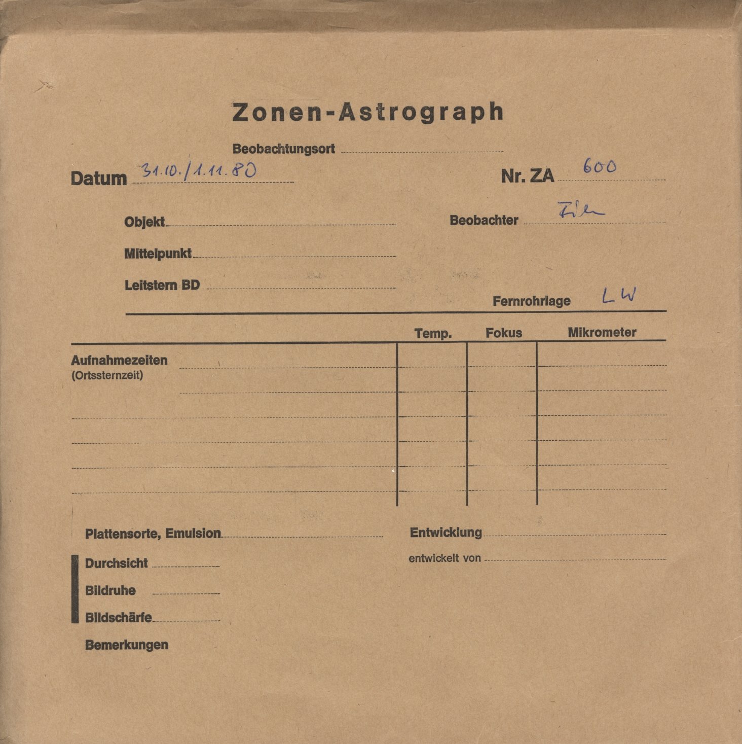 Plattenhuelle ZA00600