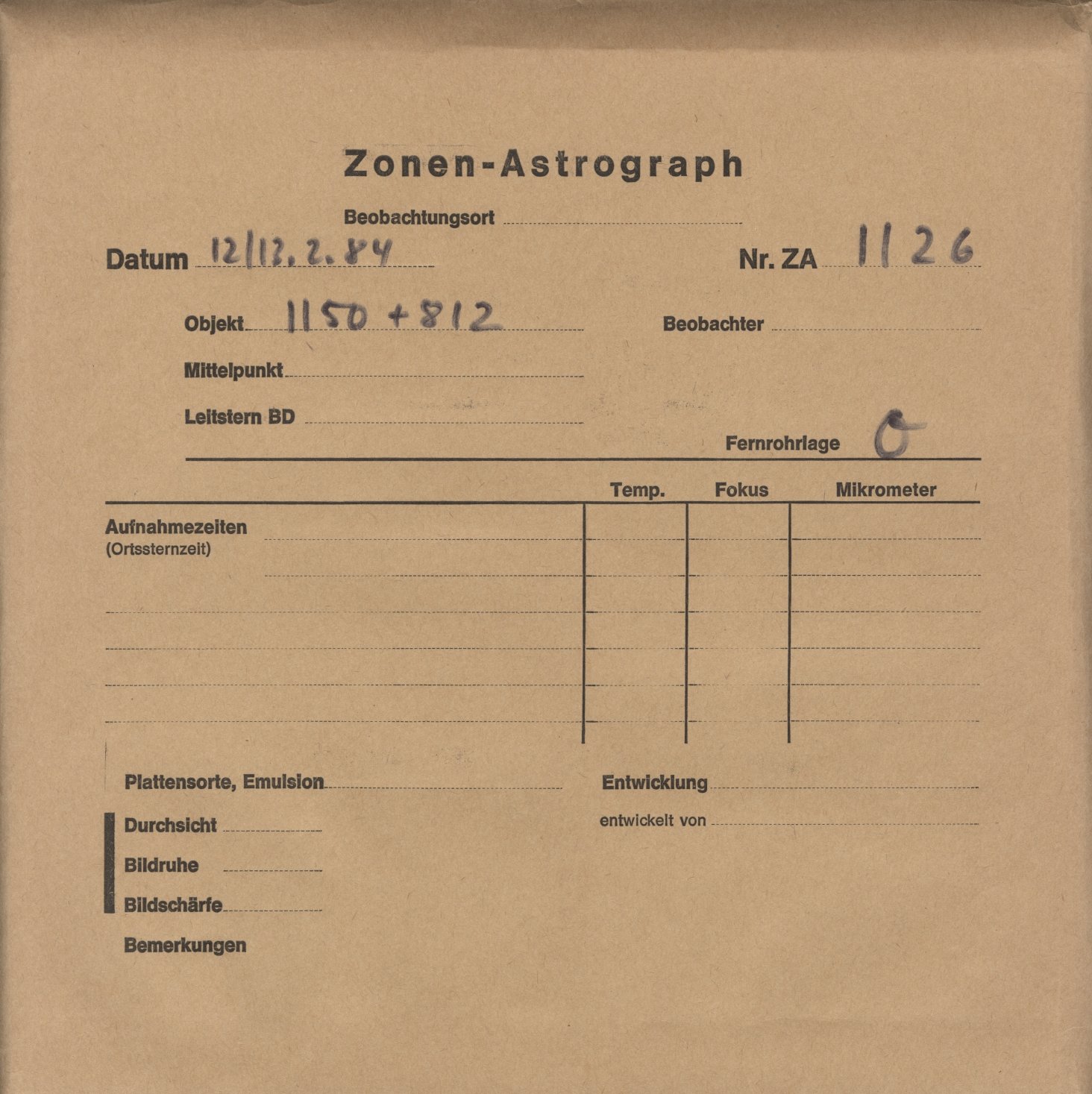 Plattenhuelle ZA01126