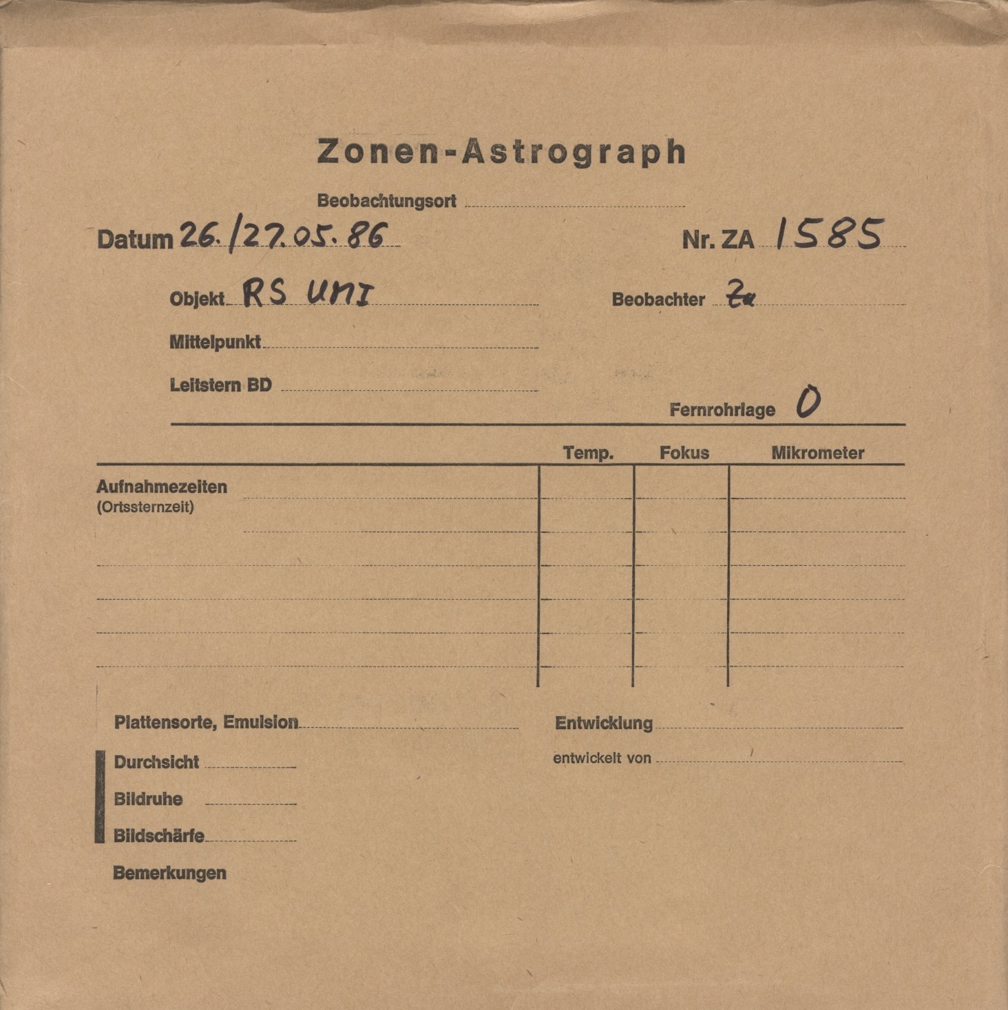 Plattenhuelle ZA01585