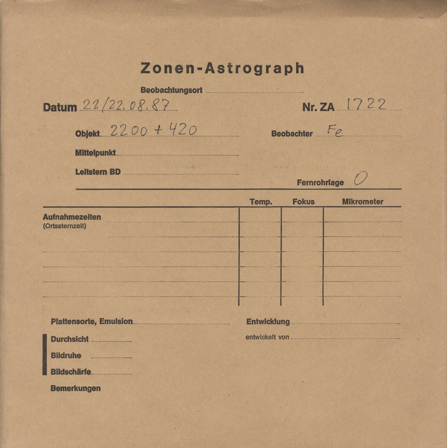 Plattenhuelle ZA01722