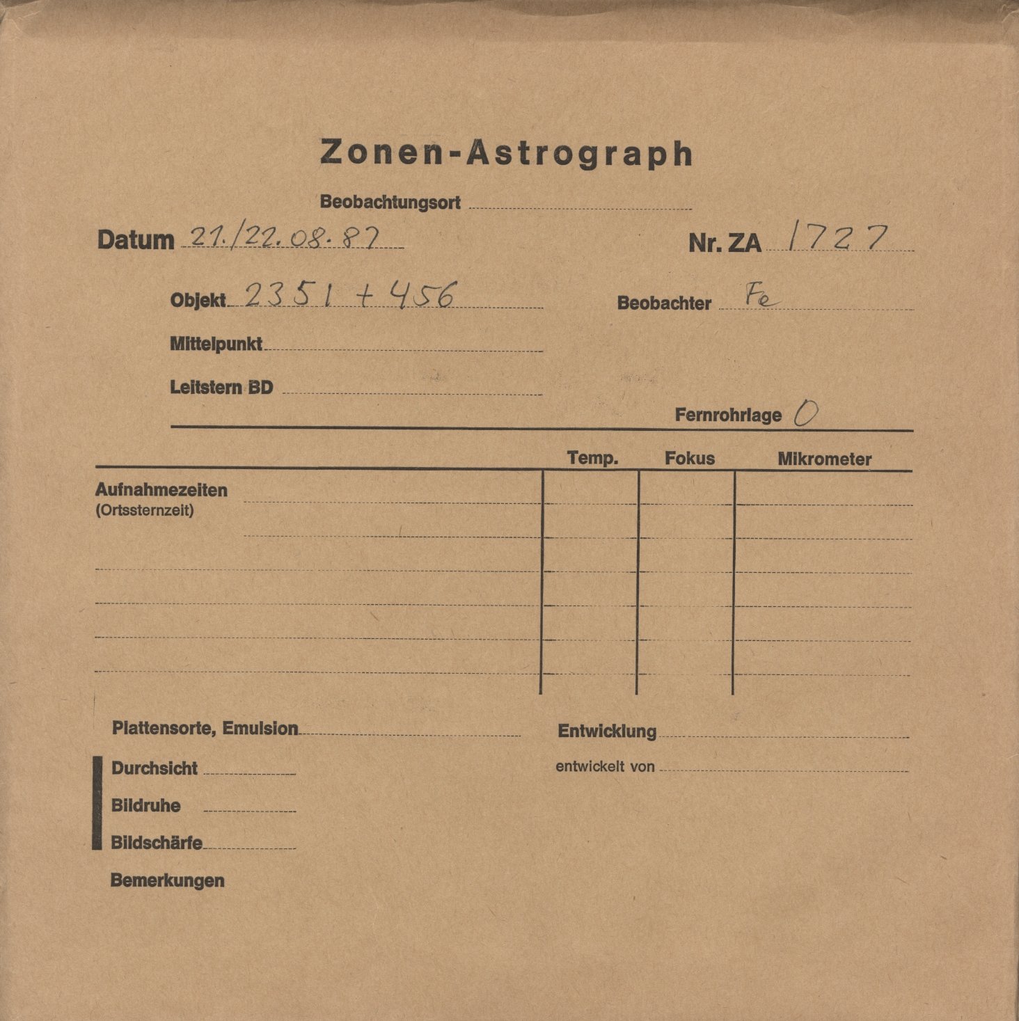 Plattenhuelle ZA01727
