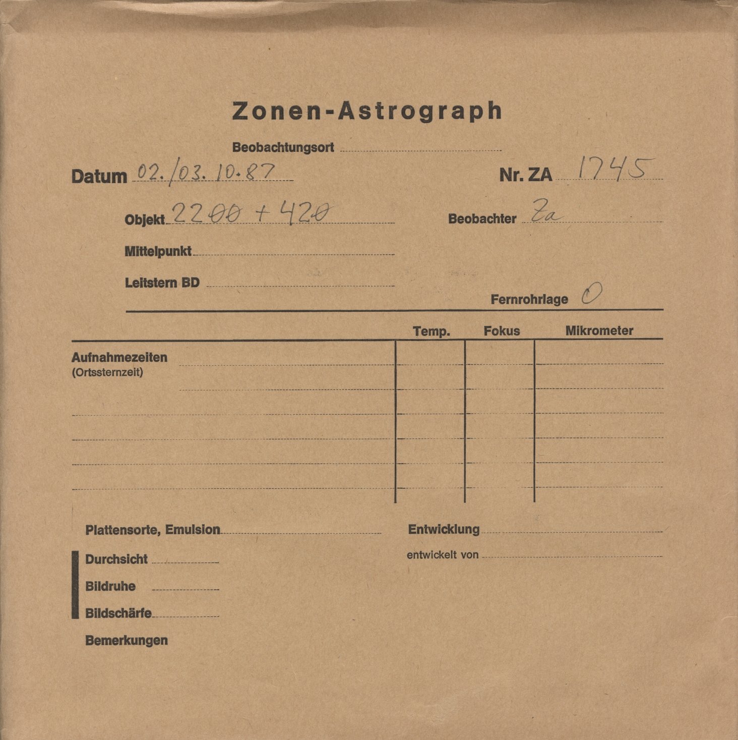 Plattenhuelle ZA01745
